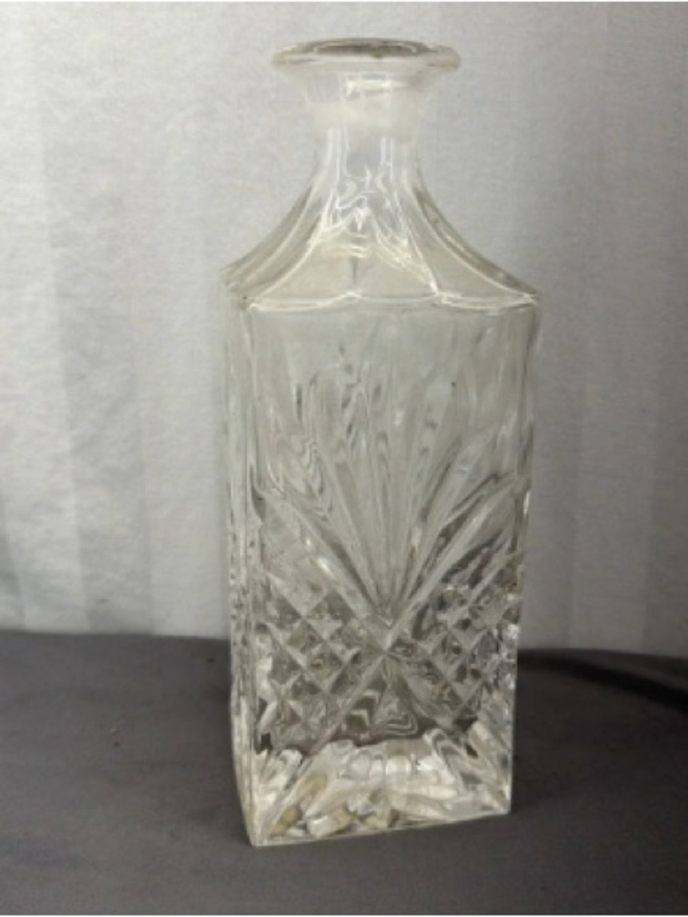Cut-Glass Clear Decorative Decanter Vase - Home Accents